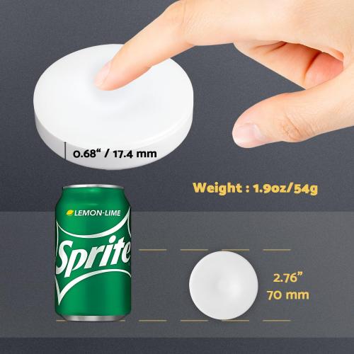 Rechargeable Puck Lights 2 Pack, Magnetic Tap Light 1000mAh Battery Powered, Warm Yellow, Dimmable Touch Light Stick on for Closet, Locker, Cabinet, Bedside, Kitchen