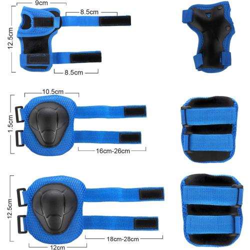 WayEee Kids Bike Helmet Set Skateboard Knee Pads, Helmet Pad Set Protective Gear Set Adjustable for Girls Kids 3-14 Helmet Elbow Pads Wrist Guards for Sport Cycling Bike Roller Skating Scooter