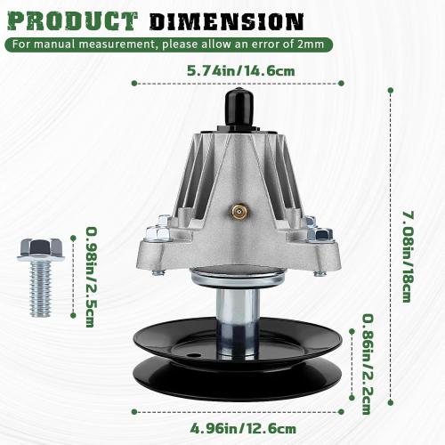 618-09256 618P09256 Deck Spindle Assembly,for Cub Cadet MTD Craftsman Troy Bilt ZT1-50 ZT2-50 Z5600 Z5650 Mustang Z50 50-Inch Deck Mowers,with Mounting Bolts and Threads