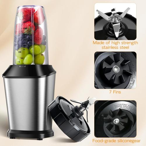 2-pack Extractor Blade Assembly 7 Fins Ninja Blender Blade Ninja Blender Replacement Parts Compatible with Ninja Blenders Auto iQ BL480 BL482 BL642 BL682 NN102