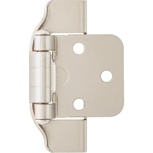 Franklin Brass (10-Pack) Self-Closing Cabinet Hinges 1/2' Semi-Wrap Overlay for Cabinet Doors Kitchen/Cabinets/Cupboards/Furniture, Satin Nickel H01915K-SN-B