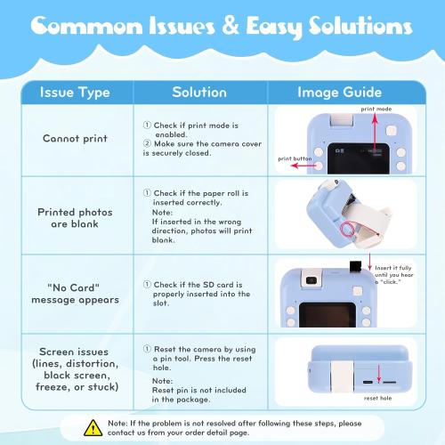 Kids Camera Instant Print - Digital Camera with Flip Lens, Birthday Gift for Boys Girls, Instant Print Photos for Toddlers HD Selfie 1080P Video, Portable Travel Toys for 4 5 6 7 8 9 10 Years Blue