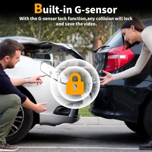 Dash Cam Front and Rear: 4K Dual Channel Dash Cam - 5GHz WiFi, Dash Camera for Cars with 64GB Card, 2.0 IPS Screen, App Control, G-Sensor, Loop Recording, 170° Wide Angle, Night Vision, Parking Mode