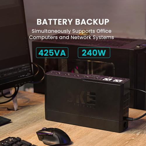 SKE 425VA/240W UPS Battery Backu Surge Protector for Computer UPS Battery Backup Uninterruptible Power Supply…, VL425