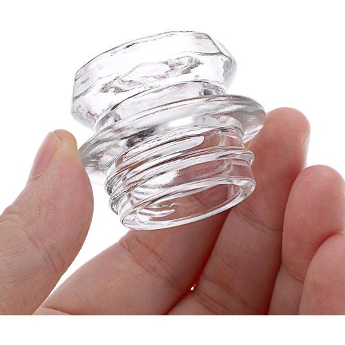 JUXYES 4 Pack Coffee Percolator Glass Top Replacement Part - Fits 2.7-3cm Opening, Clear Replacement Glass Knob for Coffee Pot, Transparent Topper for Filter Percolator