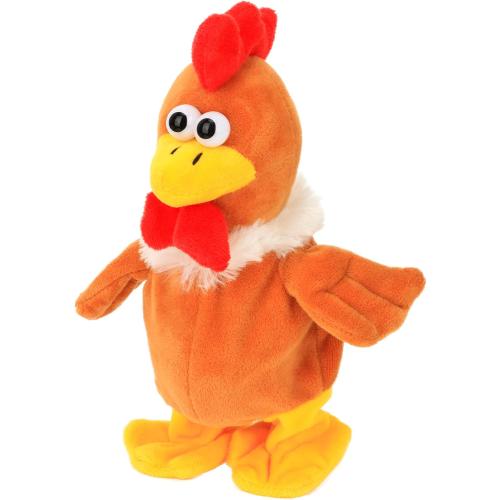Hopearl Talking Chicken Repeats What You Say Walking Chick Electric Interactive Animated Toy Speaking Plush Buddy Gifts for Toddlers Thanksgiving Day, 9''