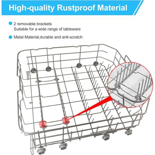 Upgraded Samsung Dishwasher DD82-01073A Lower Rack Assembly Replacement for Samsung Dishwasher Dishrack Modle DW80R5061/DW80R5060/DW80K7050UG /DW80K5050US Series