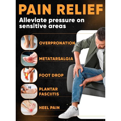 CRUVHEAL High Arch Support Inserts Men Women - Plantar Fasciitis - Comfort for Foot Pain Relief - Anti-Fatigue - Orthotic Shoe Insoles (XS, Black)