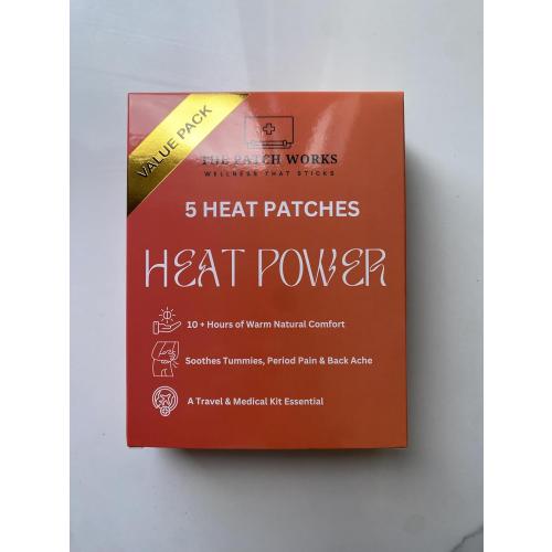 5-Pack Gentle Heat Patches – Natural, Long-Lasting Warmth for Cramps, Tummy Discomfort, and Aches – Kid & Pregnancy Safe – The Patch Works (NZ Brand)