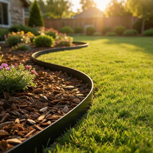 Hugeleaf 4.5 Inch Metal Landscape Edging, Metal Garden Edging with 11Pcs Stakes, 40 Inch Steel Landscape Edging Pack of 10 (33 Feet Total Length)