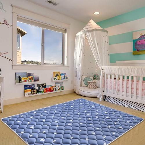 Lilyvibebearhappy Premium Foam Baby Play Mat 79 X 71, Extra Large Soft Thicker Activity Playmats for Babies, Toddlers, Infants, Play & Tummy Time, Foldable & Machine Washable Baby Crawling Mat