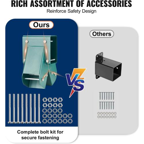 (Frame ONLY) A-Frame Middle Swing Set Brackets, Heavy Duty Carbon Steel Swing Set Hardware with Mounting Hardware, DIY Swing Set Bracket Swing Set Kit for 4x4 Legs & 4x6 Beam, Green