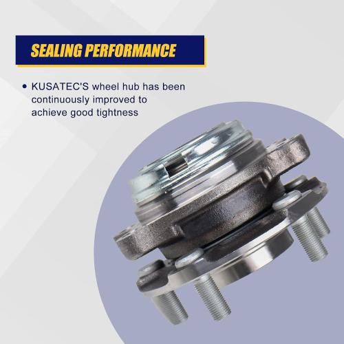 KUSATEC 513335 Front AWD Wheel Hub and Bearing Assembly Compatible with Infiniti Q40 Q50 Q60 Q70 QX50 QX70, G23 G35 G37, EX35 EX37, Infiniti FX 37 FX45 FX50, M35 M37 M45 M56, 5 Lug Bolts w/ABS