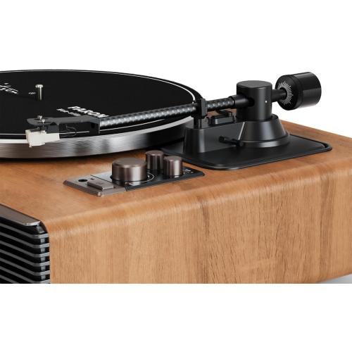 Syitren Paron Record Player Vintage Turntable for Vinyl Records with Built-in Speakers Bluetooth Retro Phonograph Wood Walnut