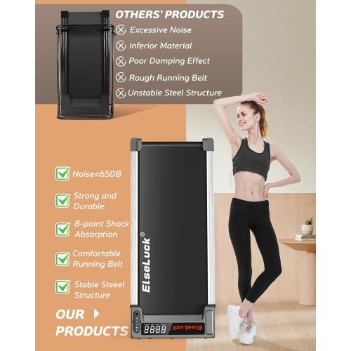 Walking Pad Treadmill, Under Desk Treadmill for Home and Office with Remote Control, Portable 2.5 HP Walking Jogging Running Machine in LED Display