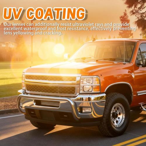 Headlight Assembly, Headlights Kit Compatible with 2009-2014 Ford F150 Replacement Headlamp Black Housing Amber Reflector