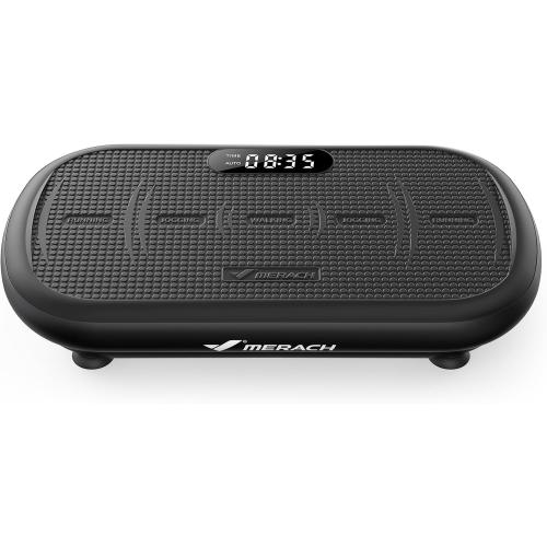 MERACH Vibration Plate Exercise Machine, Vibration Plate 440 Lbs Capacity, Bluetooth and Silicone Pedal, Stimulate Deep Fat, Vibration Plate for Lymphatic Drainage, Vibrating for Weight Loss