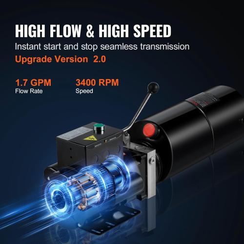 VEVOR Hydraulic Power Unit Auto Car Lift 3HP Hydraulic Pump Power Unit 220V 60HZ Car Lift Hydraulic Pumps Single Phase