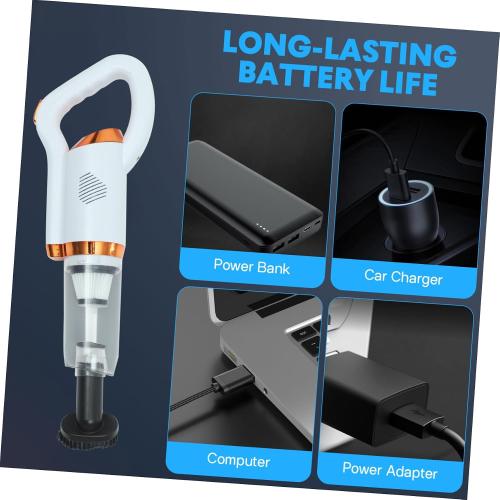 Cordless Small Vacuum Cleaner Wireless Vacuum Cleaner for Car and Household Use White