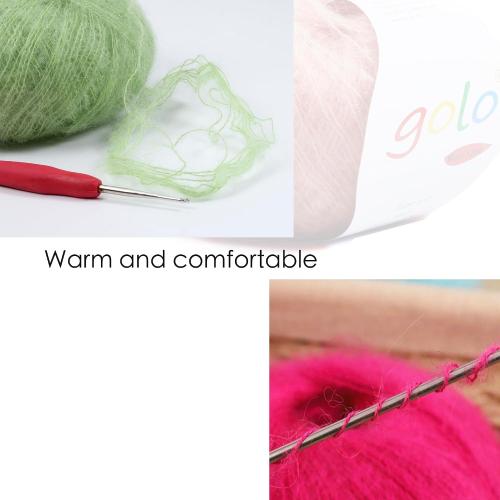 golo 3Balls Cashmere Mohair Yarn for Hand Weaving Wool Yarn for Hand kitting
