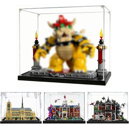 Universal Collector’s Display Case for LEGO 76300, 21061, 76294, 71411 - 3mm Dust Proof Acrylic Showcase for Arkham Asylum, Notre-Dame, X-Mansion, Bowser(Model Not Included)