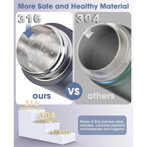 Travel Kettle, Dual Voltage Portable Electric Kettle 110V-220V-240V Smart Small Water Boiler for Tea & Coffee, 316 Stainless Steel, 6 Temperature Control and LCD Display, for Global Use (370ML)