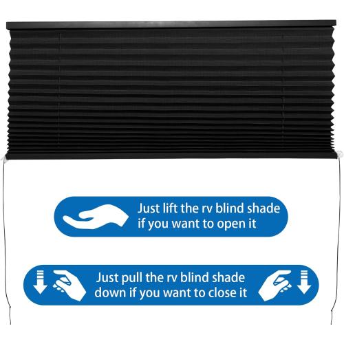 RV Blinds for Camper Window, RV Window Shades Camper Blinds for Travel Trailer,Pleated Shade for Motorhome Motor Coach-32 W x 24 L