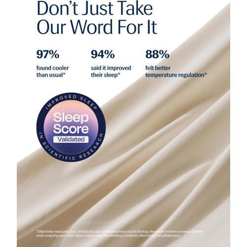 REST® Evercool® Cooling Comforter, Full/Queen, Blanket for Hot Sleepers, All Season Bedding to Keep Cool for Night Sweats, Breathable Lightweight Blanket, 90x90 Inches, Snow Ivory