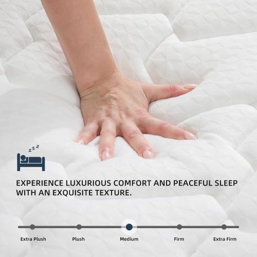 Full Size Mattress 10 Inch | Full Mattresses in a Box Hybrid | Medium Firm Feel Memory Foam and Individual Pocket Springs | Fiberglass Free Bed Matress | Breathable | CertiPUR-US | Upgrade