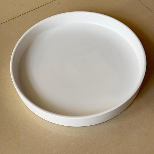 Plant Saucer White Ceramic Deep Pot Tray, Planter Saucers Water Drip Trays for Indoors Outdoor, Thick Durable Sturdy Flower Pot Saucers for Glazing Pots Base,