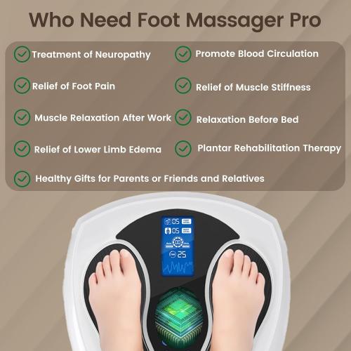Neuropathy Pain Relief for Feet Massager Pro, 3D EMS Foot Massager for Neuropathy 8 TENS Pads, Electric Foot Health Nerve Muscle Stimulator Circulation for Plantar Fasciitis - FSA HSA Approved