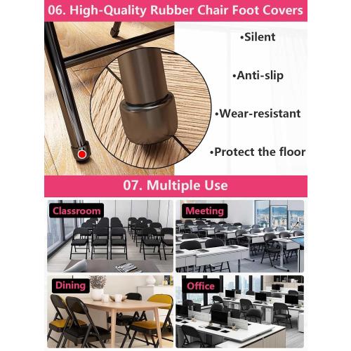 Black 1 Pack Bulk Folding Chairs with Padded Cushion, Single Black Steel Metal Frame Foldable Chair for Indoor and Outdoor, Portable Stackable Commercial Seat for Bedroom Patio Party Event