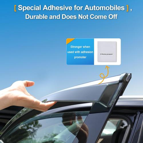 window deflectors smoke tinted tape on side window vent visor deflectors rain guards compatible with Ford bronco sport 2021-2026 4pcs fw0565