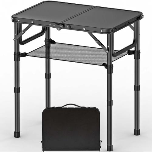 YihuiKo Folding Picnic Table with Storage Net, Lightweight Portable Table