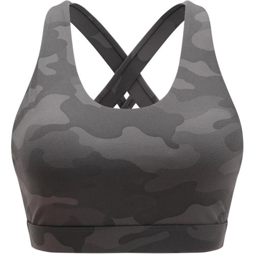 Size L RUNNING GIRL Sports Bras for Women,Padded Strappy Sports Bras Criss-Cross Back Medium Support Sports Bras with Removable Cups