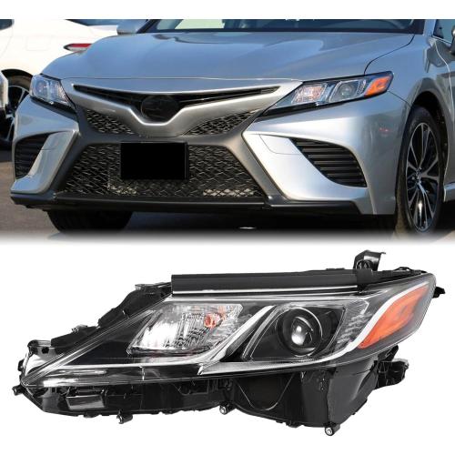 LED Projector Headlight Headlamp Compatible with 2018 2019 2020 2021 2022 Toyota Camry L LE SE DOT/SAE-Certified Replace for TO2502255 (Left Driver Side)