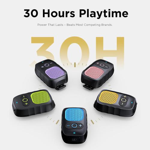 Wearable Bluetooth Speakers, Clip On Wireless Jobsite Speaker - Yellow