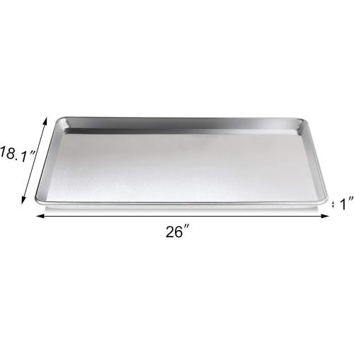 New Star Foodservice Commercial 18-Gauge Aluminum Sheet Pan and Silicone Baking Mat Set, 18 x 26 inch (Full Size)