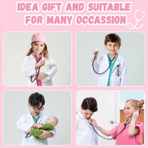 Doctor Costume for Kids - 7Pcs Kids Dress Up Set, Toddler Halloween Costumes for Girls Boys, Doctor Pretend Play Kit