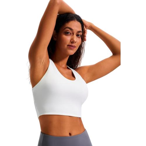 Sports Bras for Women Criss-Cross Back Padded Workout Tank Tops Medium Support Crop Tops for Women