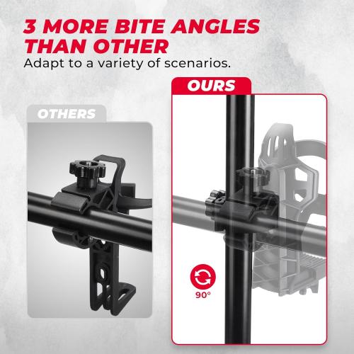 KEMIMOTO ATV Cup Holder, Upgraded Motorcycle Drink Holder Handlebar, Water Bottle Holder Mount with 0.6”-1.56” Metal Clamp for Scooter Bike Boat Stroller Wheelchair Golf Push Cart Tractor (1)