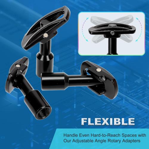 Rear Axle Bearing Remove Puller Tool Kit, Slide Hammer and Bearing Remover Set with Slide Hammer Yoke and 3 Rear Axle Puller Adapters, 1 to 2-7/8 IDs