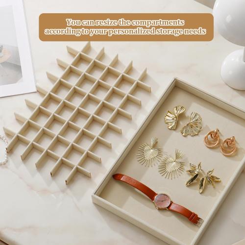 Large Velvet Jewelry Tray Display Drawer Inserts 2 Pack