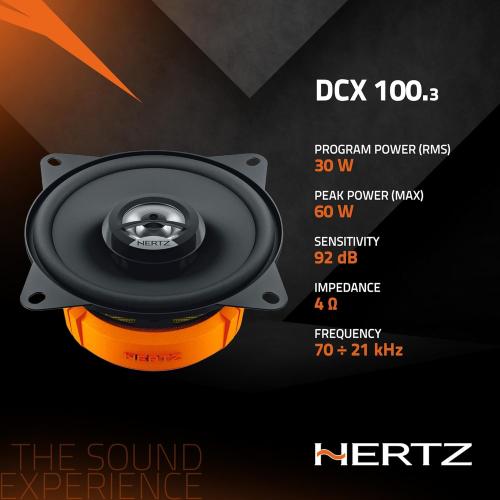 Hertz Dieci Series DCX-1003 4 Two-Way Coaxial Speakers - Pair