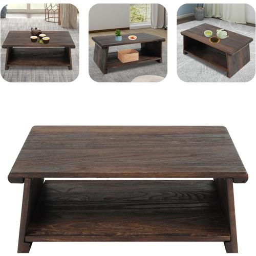 Folding Antique Altar Table,Wooden Floor Table for Spiritual Japanese Tea Table for Sitting on The Floor Meditation for Homes Offices Balconies Meditation Rooms