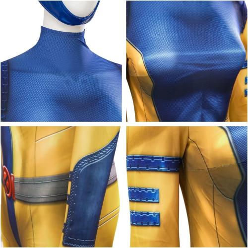Size M.....Jean Grey Summers Costume 2Pcs Bodysuit and Mask Superhero Phoenix Cosplay Jumpsuit Halloween Outfit for Adult
