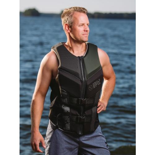HyperLite Men's Elite Life Jacket - US Coast Guard Approved Level 70 Buoyancy Aid, Great for Any Water Sports Activity Including Boating, Paddle & Swimming