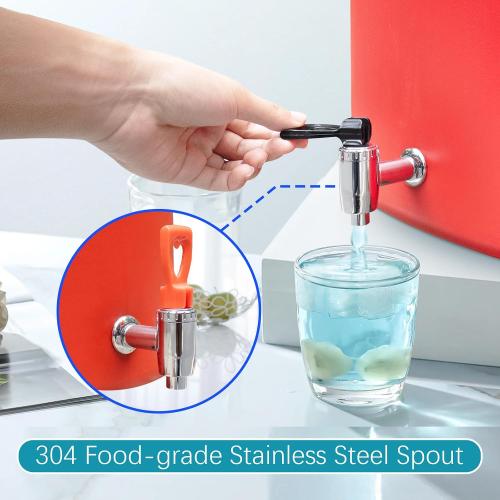 COLOR ORANGE ❗❗Insulated Soup Container,7.9 Gallon Insulated Beverage Cooler, Commercial Food Warmer for Hot or Cold,32QT Hot Box for Catering,insulated drink dispenser with Stainless Steel Interior and Spout/Spigot