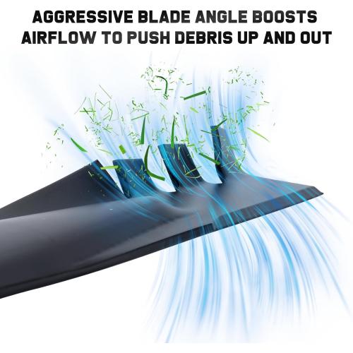 BLACK 942-04290-X Mulching Blade for Cub Cadet 46 Deck Mower Replace for 942-04290 942-04244 742-04244 742-04290 (6 Point Star Mounting Hole)