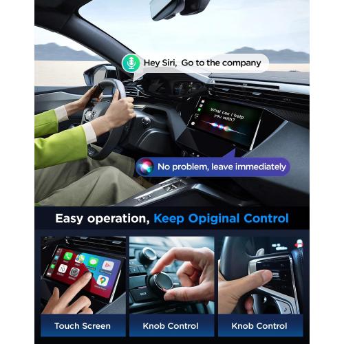Wireless CarPlay Adapter for Apple iPhone (2025 Upgraded),Converts Wired to Carplay Wireless Adapter,Instant Connectivity,Compatible with Cars from 2017 & for iOS 10